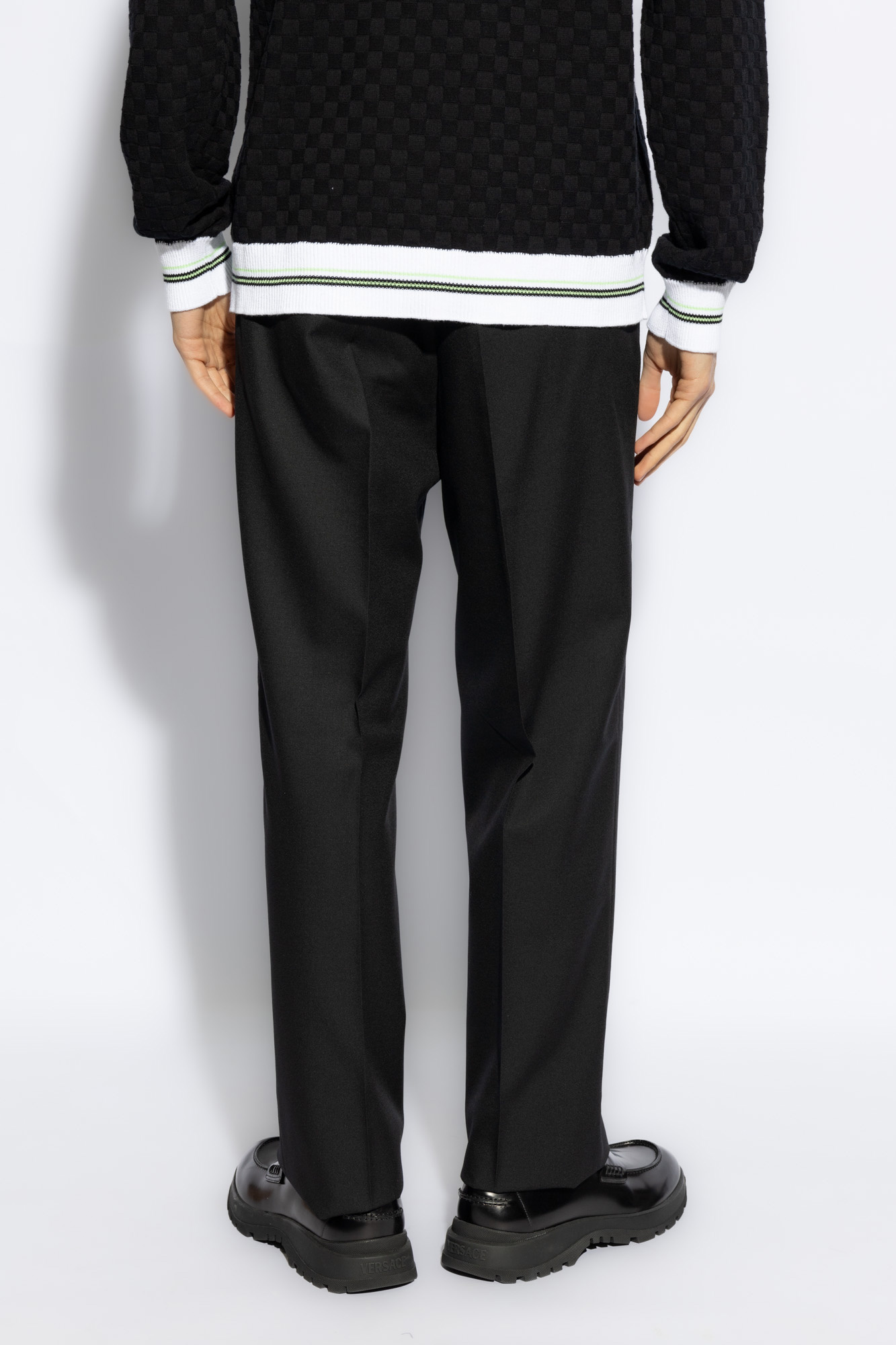 Fendi Wool pleat-front trousers