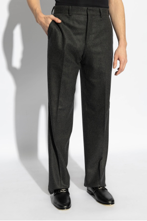 Fendi Cashmere pleated trousers