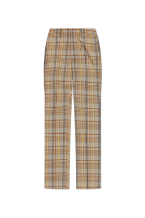 Pants with check pattern