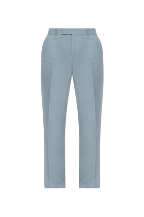 Wool pleated trousers