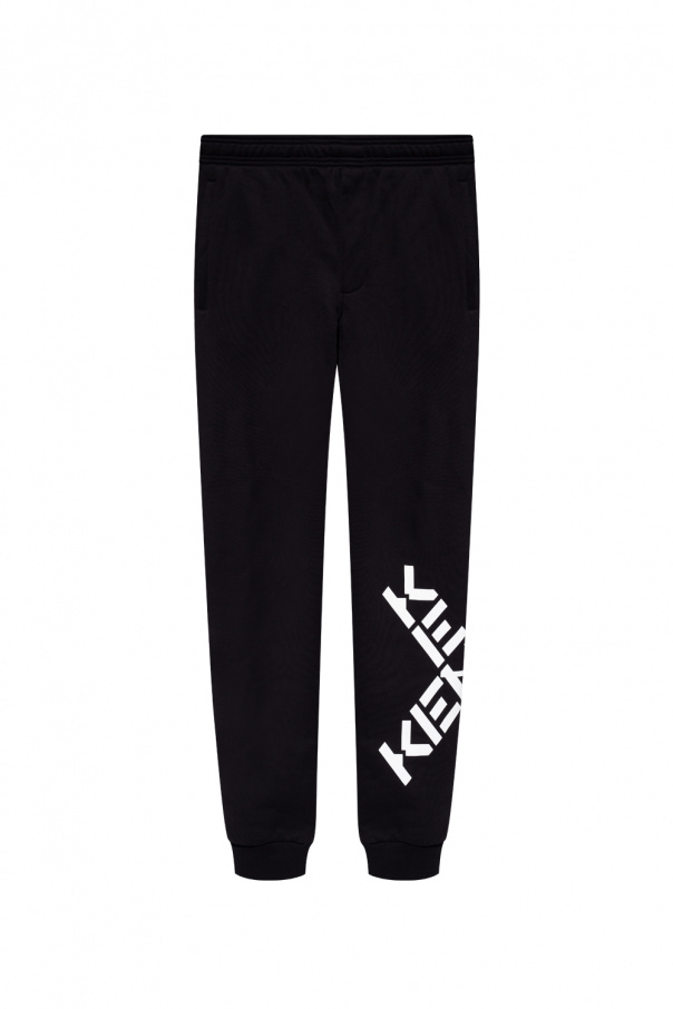 Kenzo coated legging flares in black