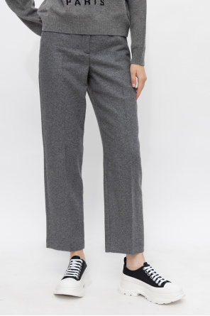 Kenzo Pleat-front stitched trousers