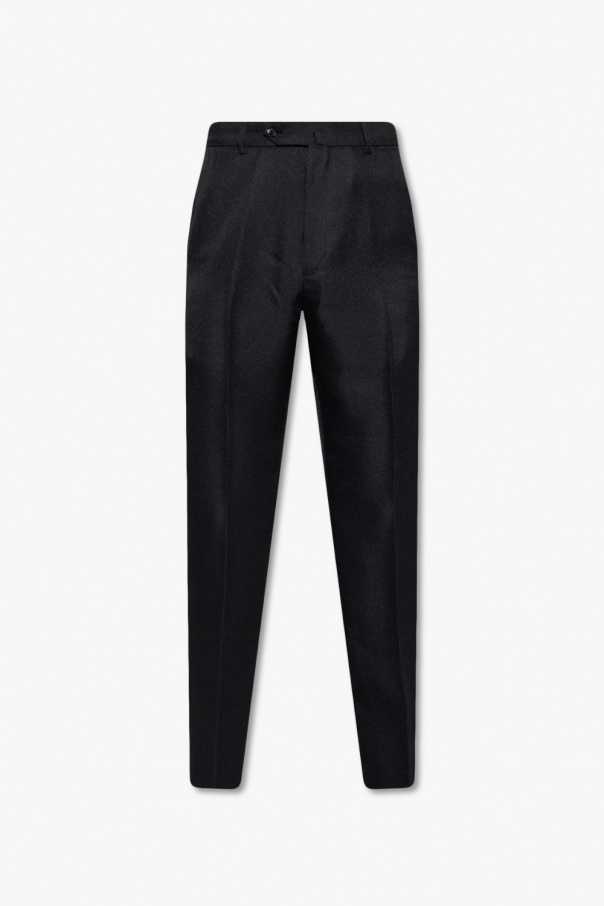 Kenzo Pleat-front ruffle-embellished trousers