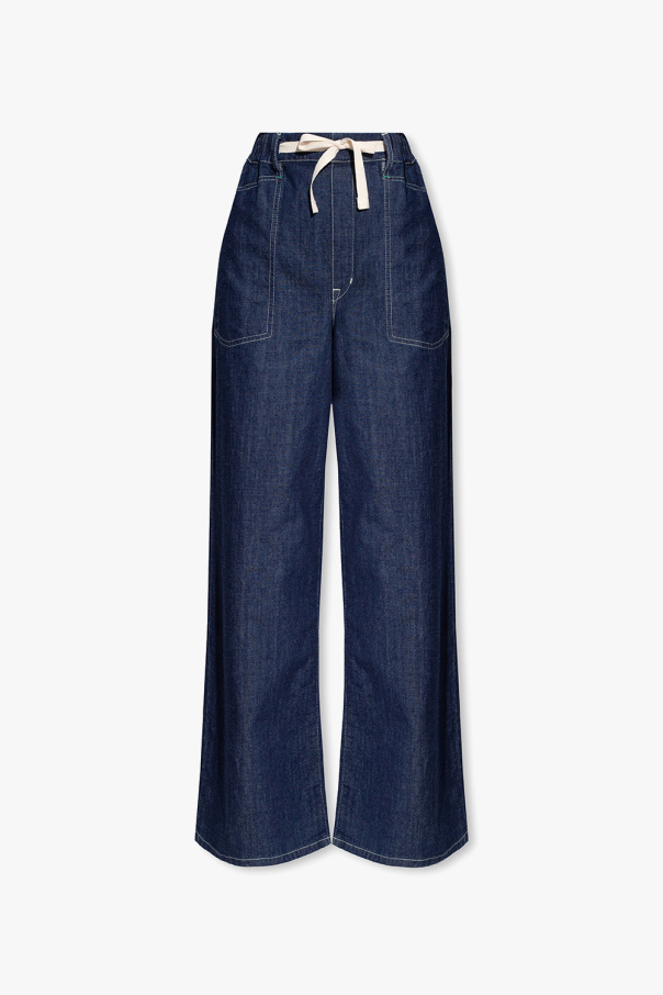 Kenzo High Waist Slit Detail Jeans