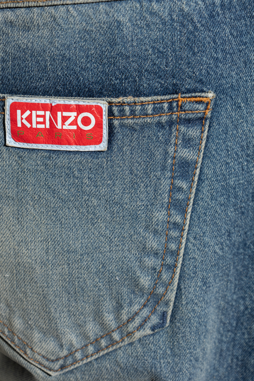 Kenzo Top azul marino de manga larga con logo estampado en la espalda de Tommy Jeans