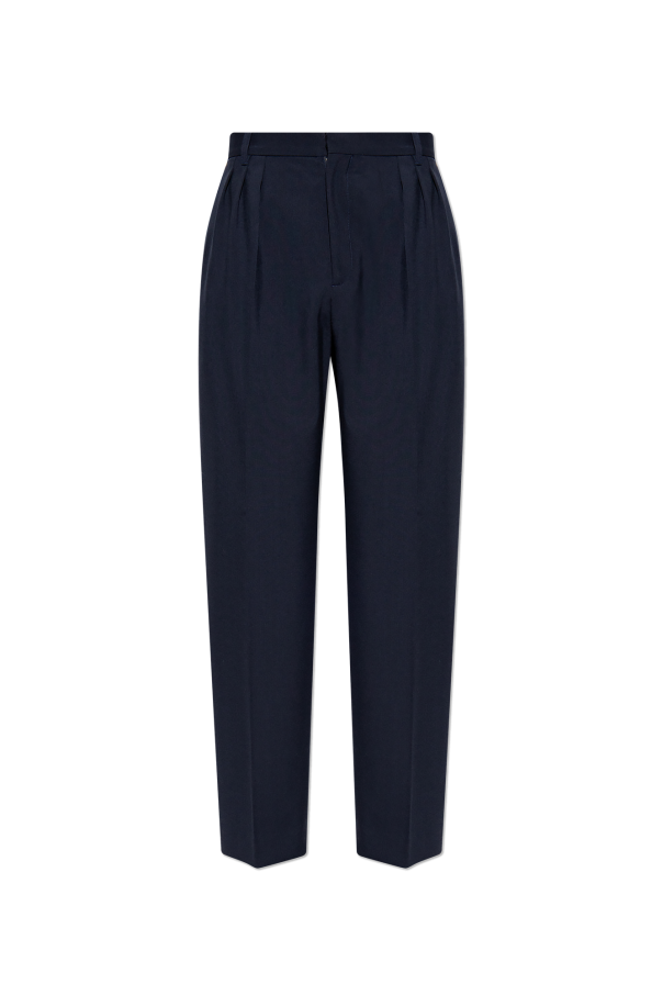 Kenzo Wool pleat-front trousers with logo