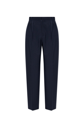 Wool pleat-front trousers with logo od Kenzo