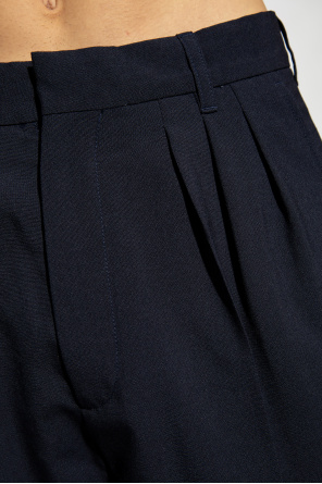 Kenzo Wełniane spodnie w kant z logo