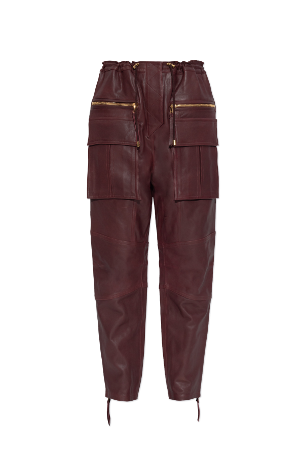 Leather trousers od Balmain