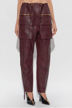 Balmain Leather trousers