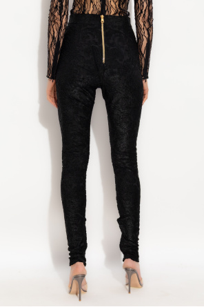 Balmain Trousers with a floral motif