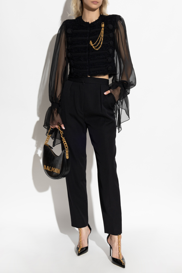 Balmain Wool trousers with pleats