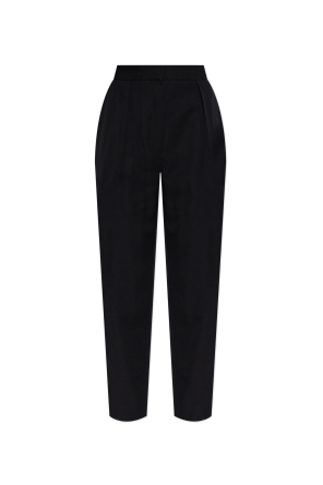 Wool trousers with pleats