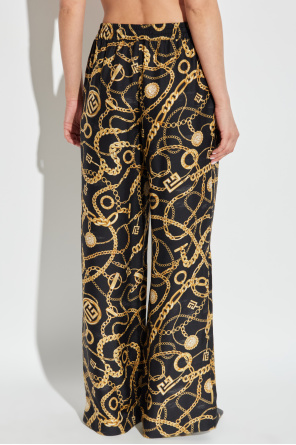 Balmain Silk trousers with print