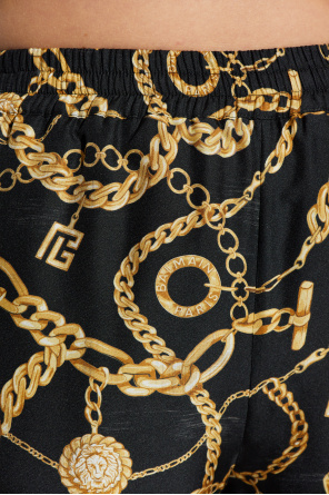 Balmain Silk trousers with print