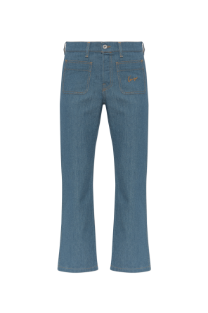 Jeans with embroidered logo