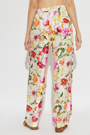 Kenzo Pantalones de seda con lazo