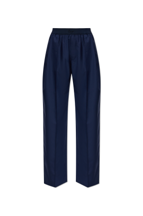 Wool wide-leg trousers