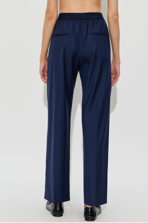 Kenzo Pantalones de lana de pierna ancha