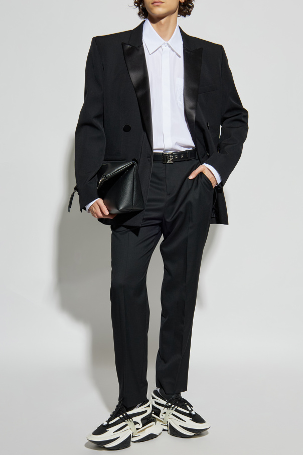 Balmain Wełniane spodnie w kant