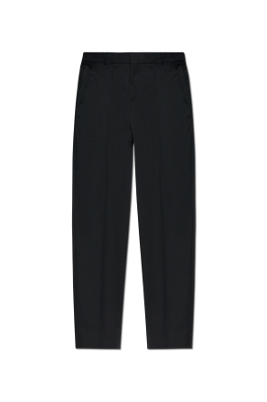 Wool pleated trousers