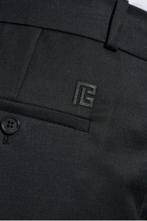 Balmain Wełniane spodnie w kant