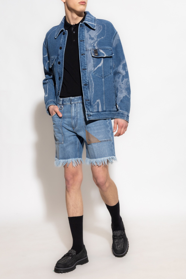 Fendi Transparent Denim shorts