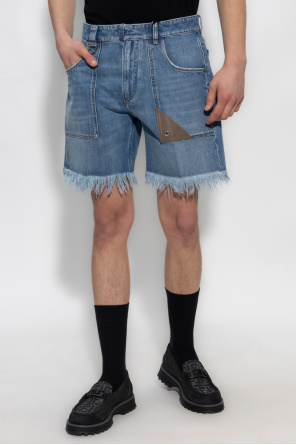 fendi faux-fur Denim shorts