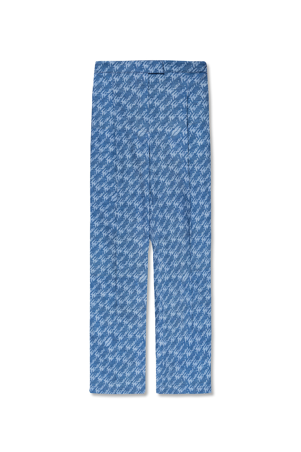 Fendi Trousers with Fendi Brush pattern, jeans mom a vita alta  elasticizzati, IetpShops