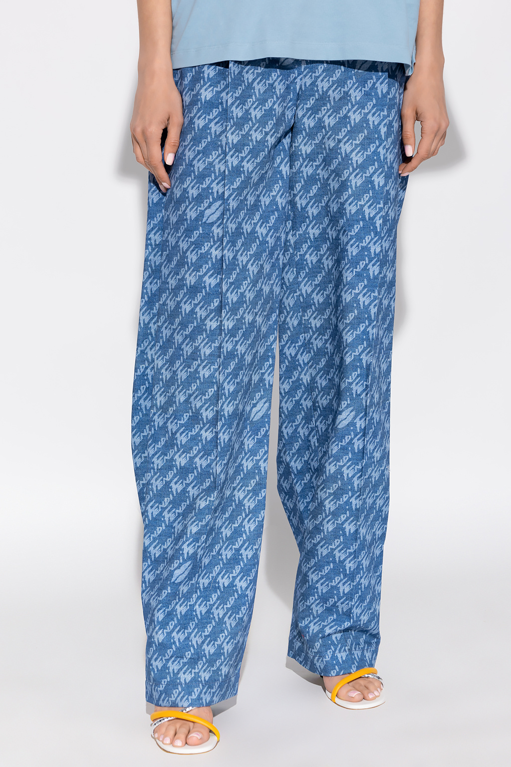 Fendi Trousers with Fendi Brush pattern