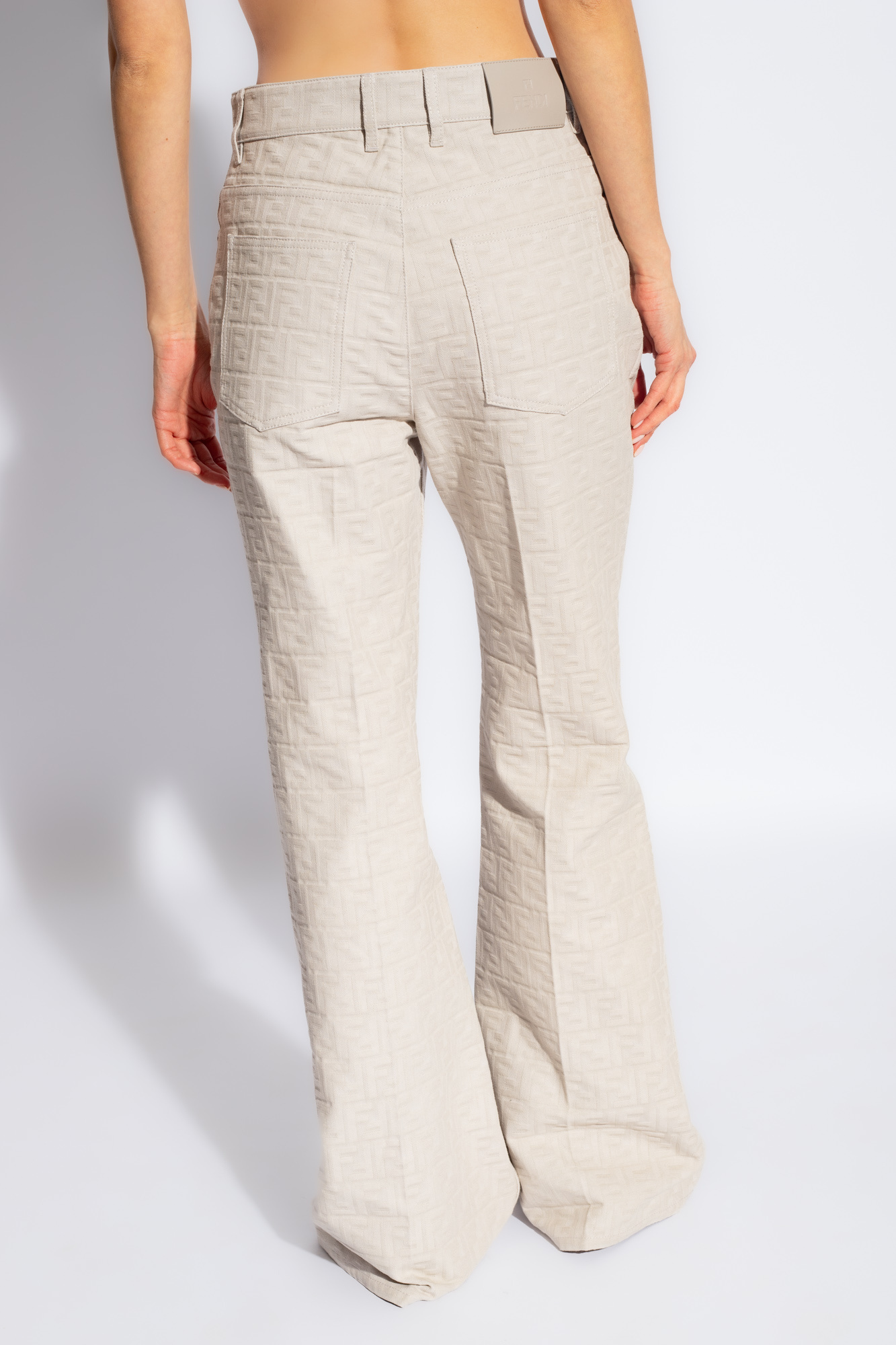 Fendi Monogrammed logo-print trousers