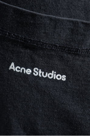 Acne Studios New Look frill detail smock mini dress in orange print