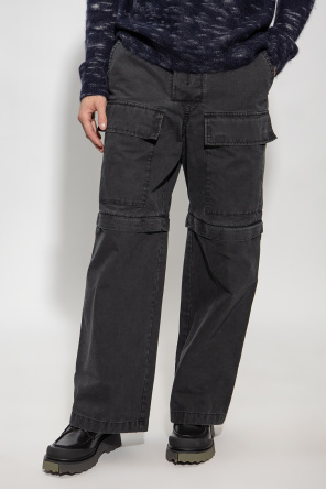 Acne Studios BLACK trousers with detachable legs