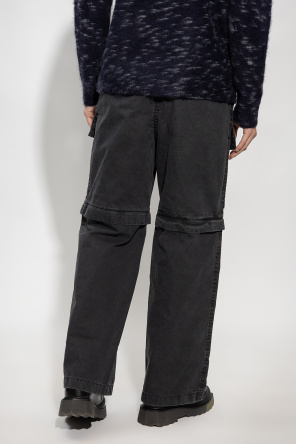 Acne Studios BLACK trousers with detachable legs