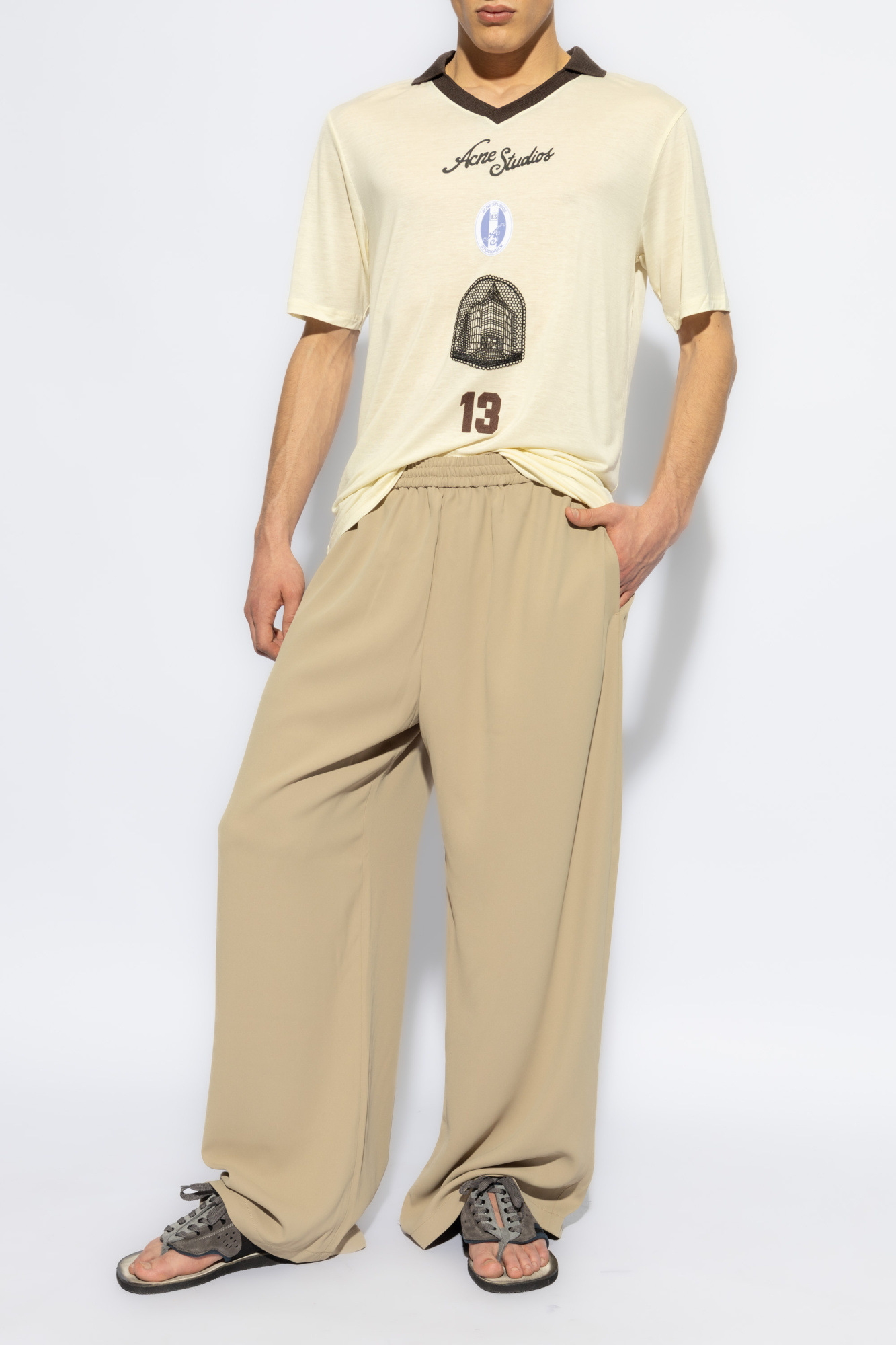 Acne Studios trousers Denim with logo