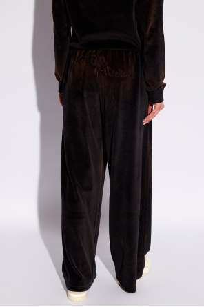 Acne Studios Velour trousers with logo