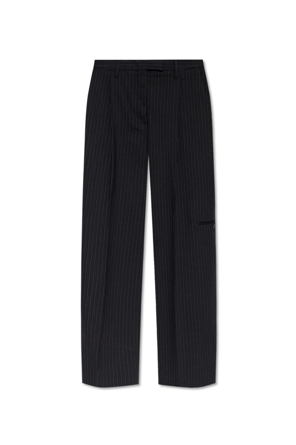Acne Studios Pinstriped pleated trousers