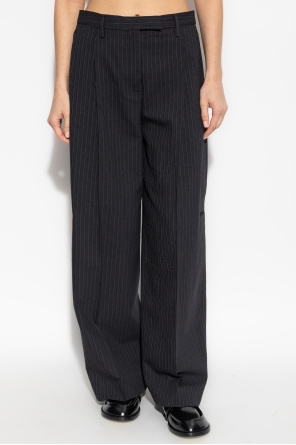 Acne Studios Pinstriped pleated trousers