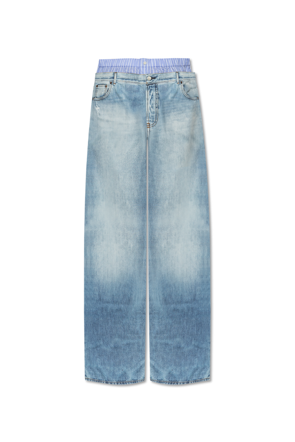 Acne Studios Spodnie z dekoracyjnym wykończeniem