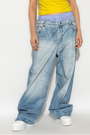 Acne Studios Spodnie z dekoracyjnym wykończeniem