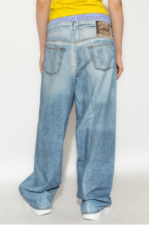 Acne Studios Spodnie z dekoracyjnym wykończeniem