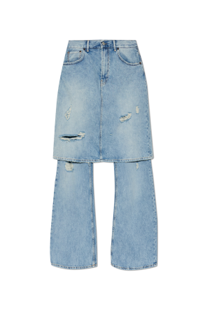 Vintage-effect jeans