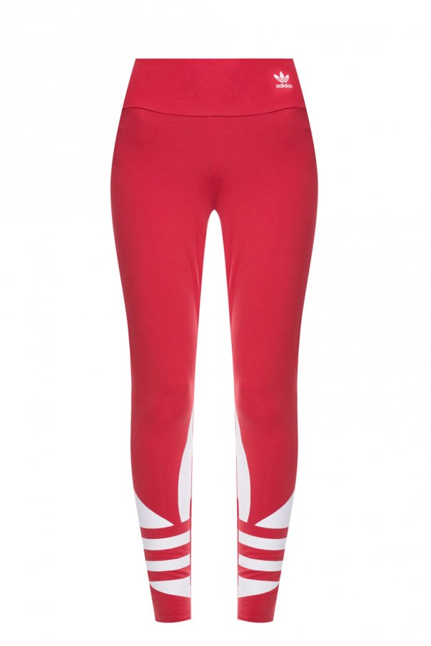 red and white adidas leggings