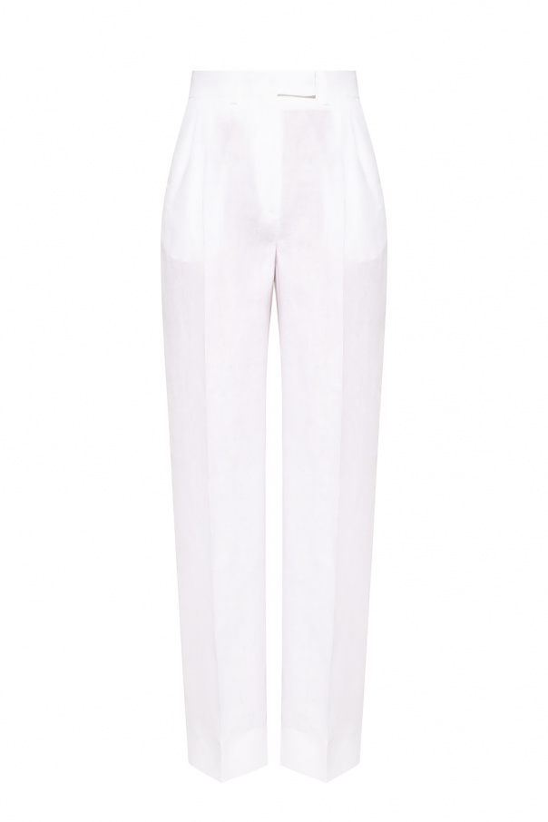 Fendi Linen pleat-front trousers
