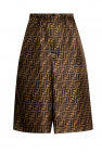 Fendi Silk shorts with logo