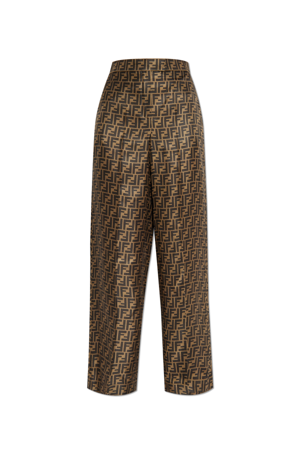 Fendi Silk trousers with monogram