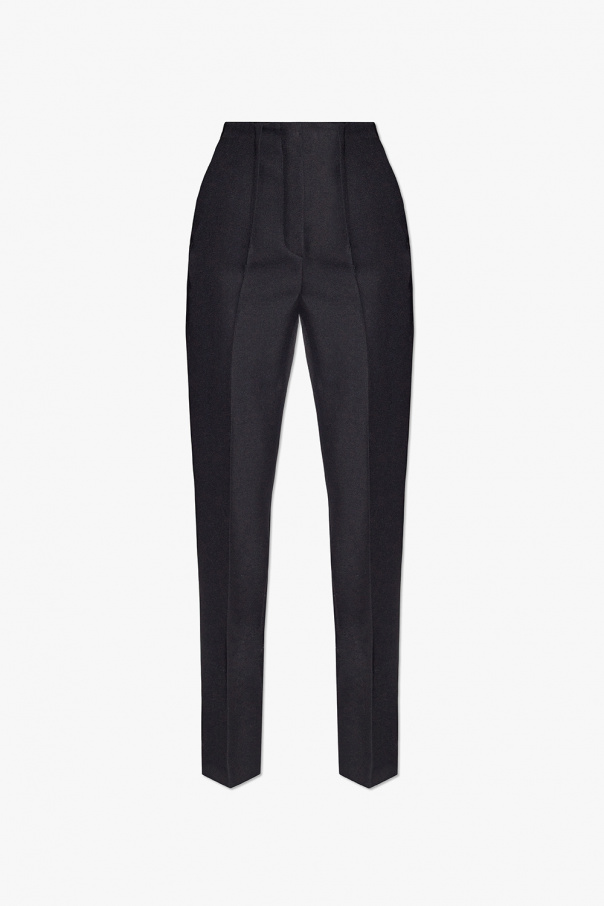 Fendi Wool pleat-front bsch trousers