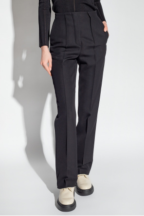 Fendi Wool pleat-front jumper trousers