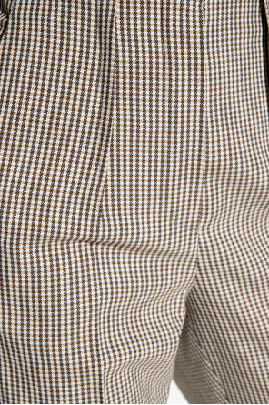 Fendi Spodnie ze wzorem w kratę