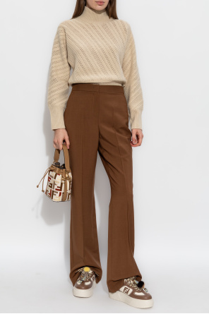 Pantalones de pierna acampanada con raya marcada od Fendi